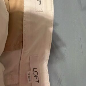 LOFT Size 12 The Monroe Slim White- in excellent condition No stains